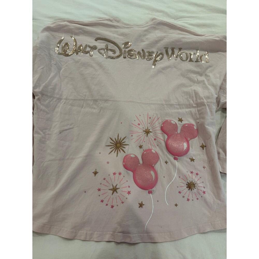 Disney Parks Walt Disney World Pink Mickey Balloon Sequin Spirit Jersey XXL